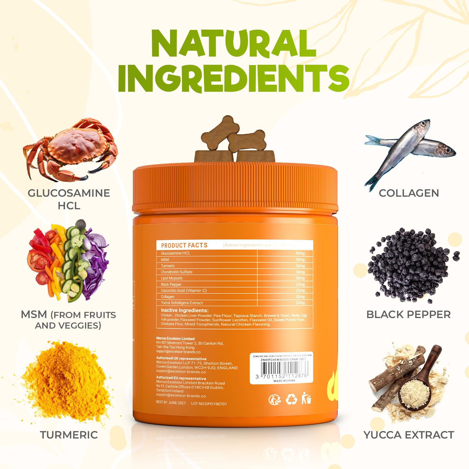 ZENO green-lipped mussel ingredient highlight supports dog joint comfort