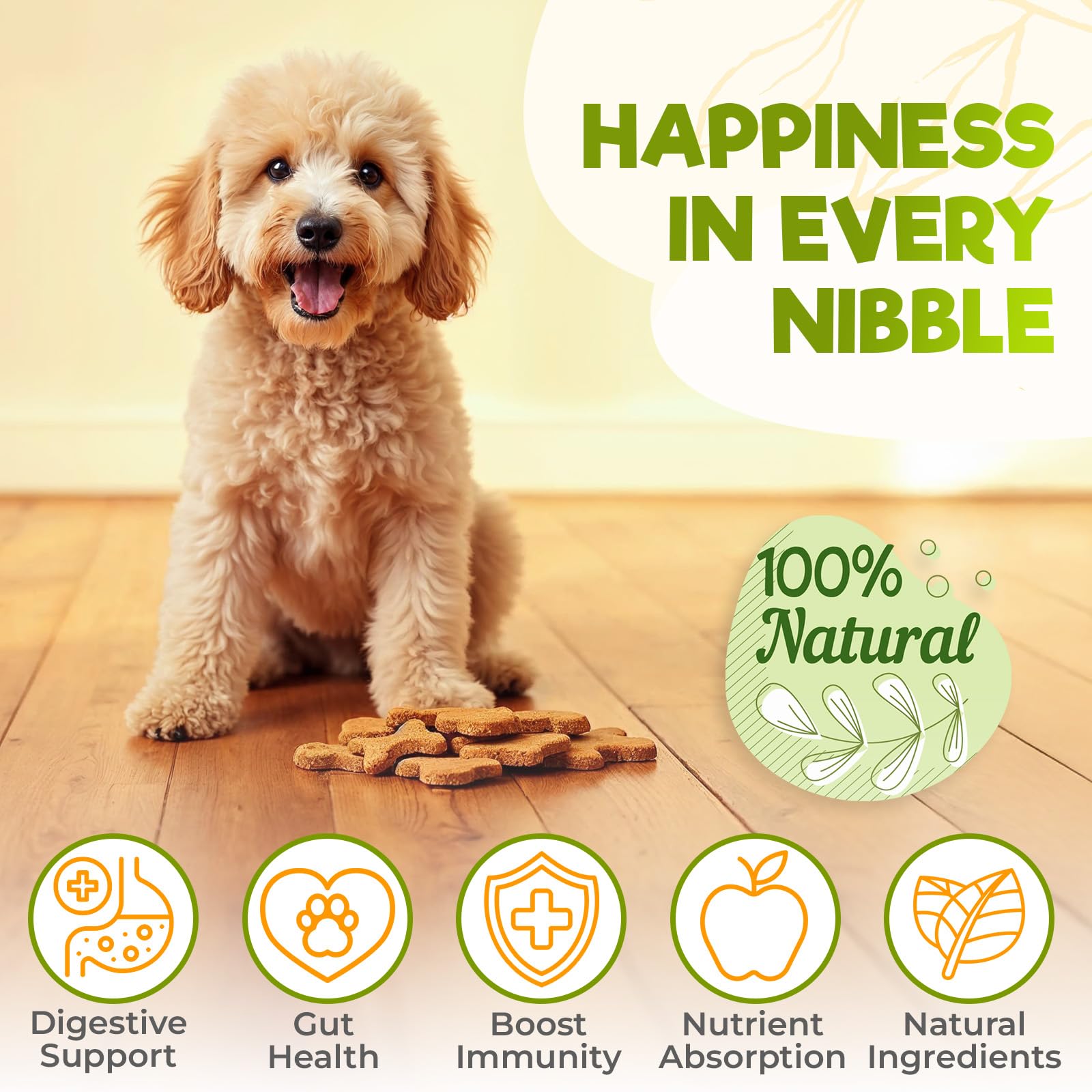 ZENO Probiotics for Dogs Chews chicken flavor bites ideal for easy administration.