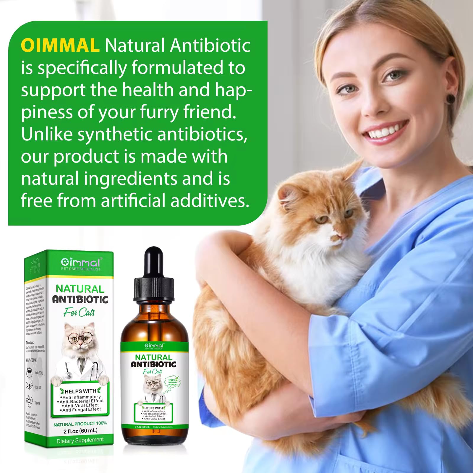 Zenpaws natural antibiotics for cats kitten-use demo emphasizes safe, easy administration for young pets.