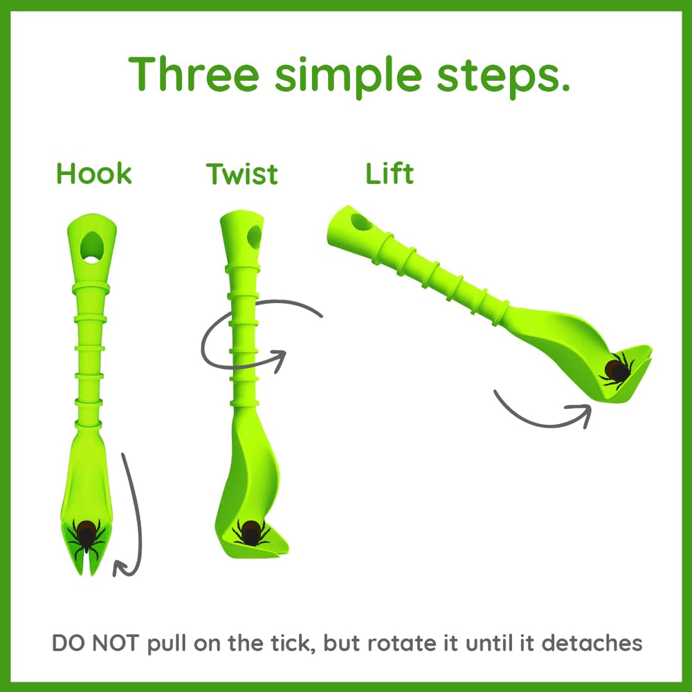 ZenPet Tick Tornado twist motion demonstrating mouthpart dislodgement