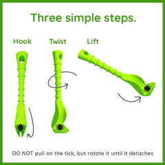 ZenPet Tick Tornado twist motion demonstrating mouthpart dislodgement