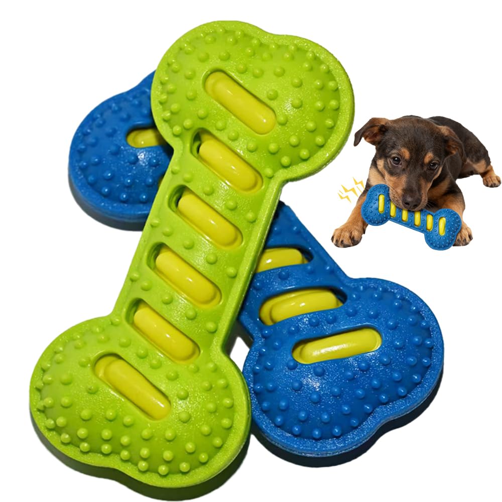 Zensrij dog chew toy pack with squeaker in action keeps aggressive chewers engaged.