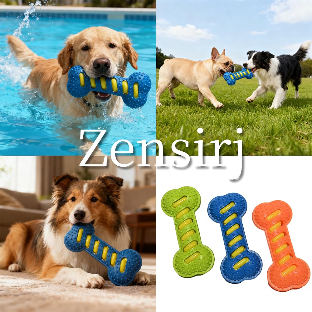Zensrij supervised play scene reminds owners to monitor chewing for safety.