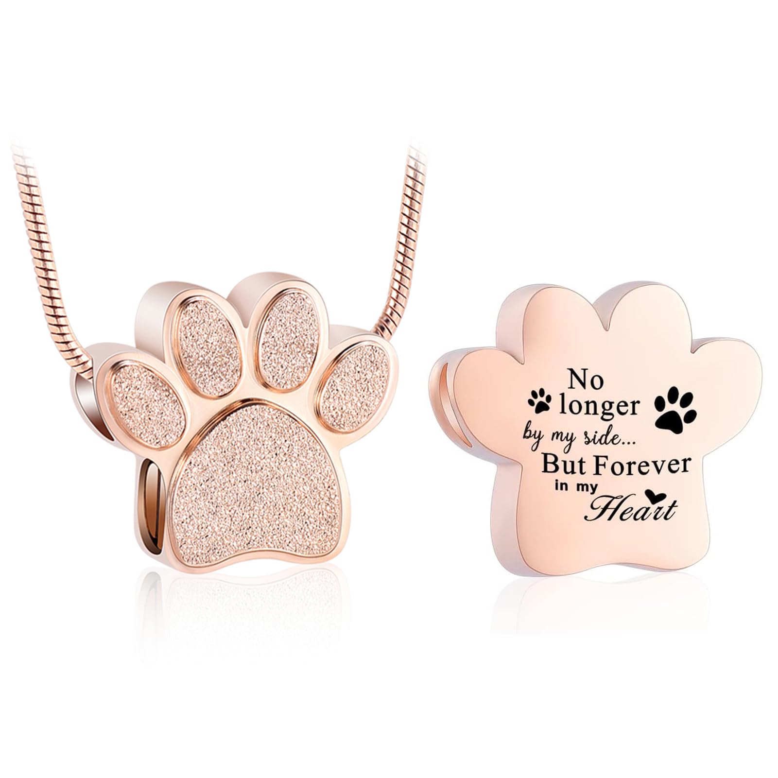 zeqingjw paw print heart-urn necklace close-up showing lasting pet memories.