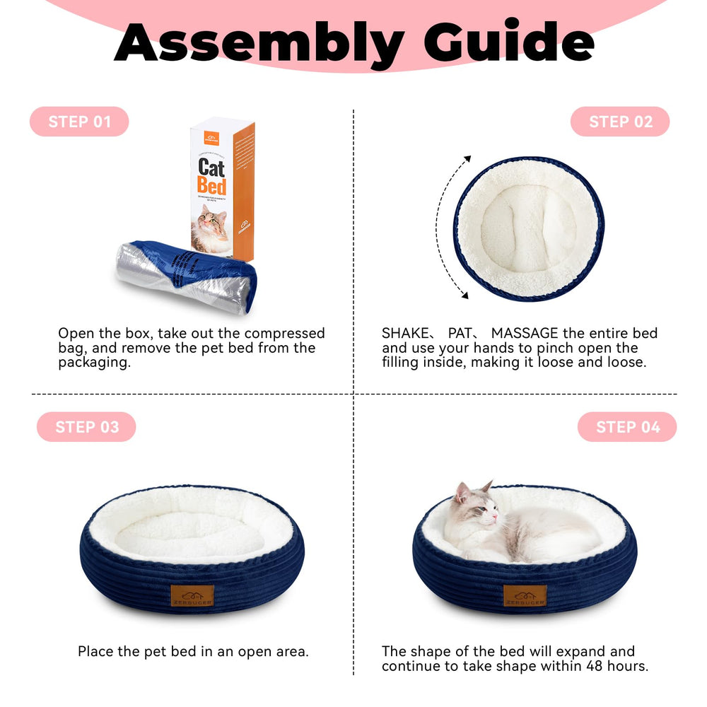 Zerbuger bed cleaning guide image showing care steps for easy maintenance.