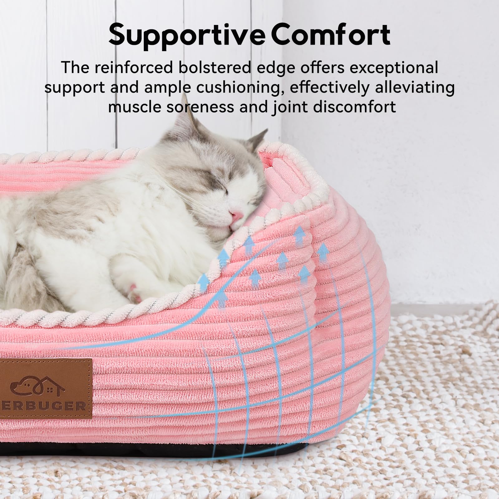 Zerbuger bed interior plush fluff provides calming comfort during rest