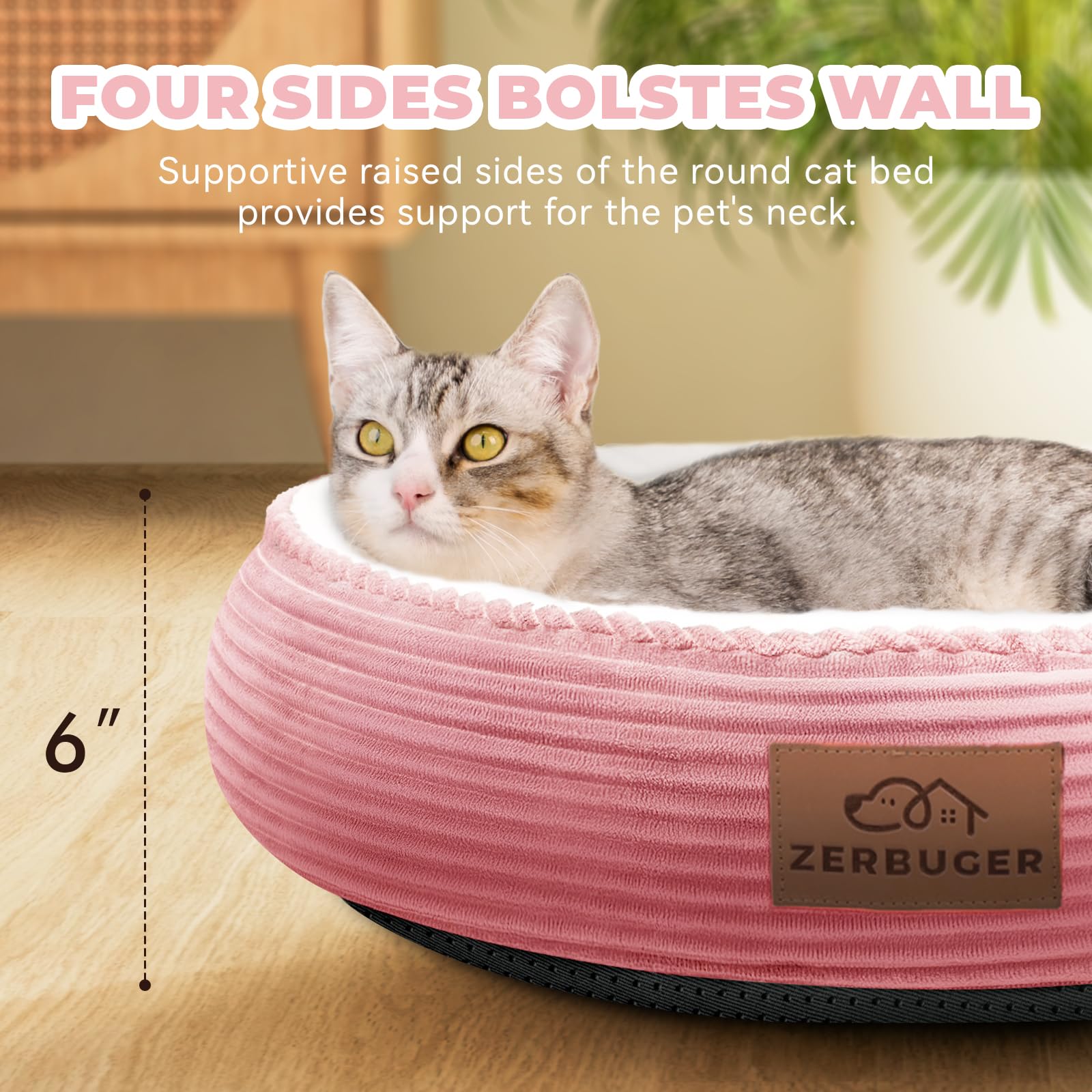 Zerbuger cat bed donut style ready for snuggle sessions in any room
