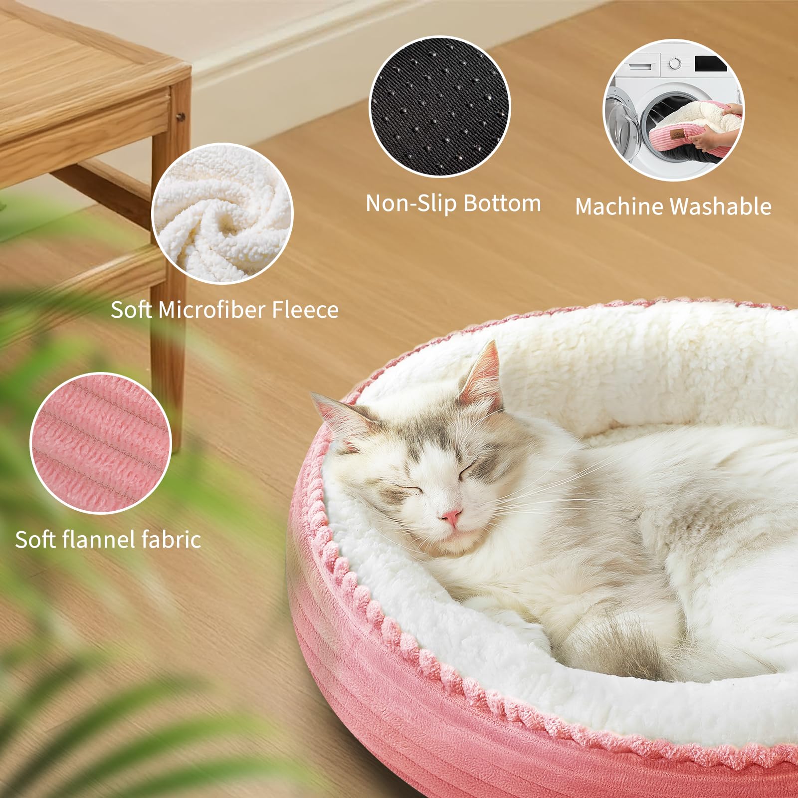 Zerbuger cat bed machine washable ease for quick cleanup after playful days