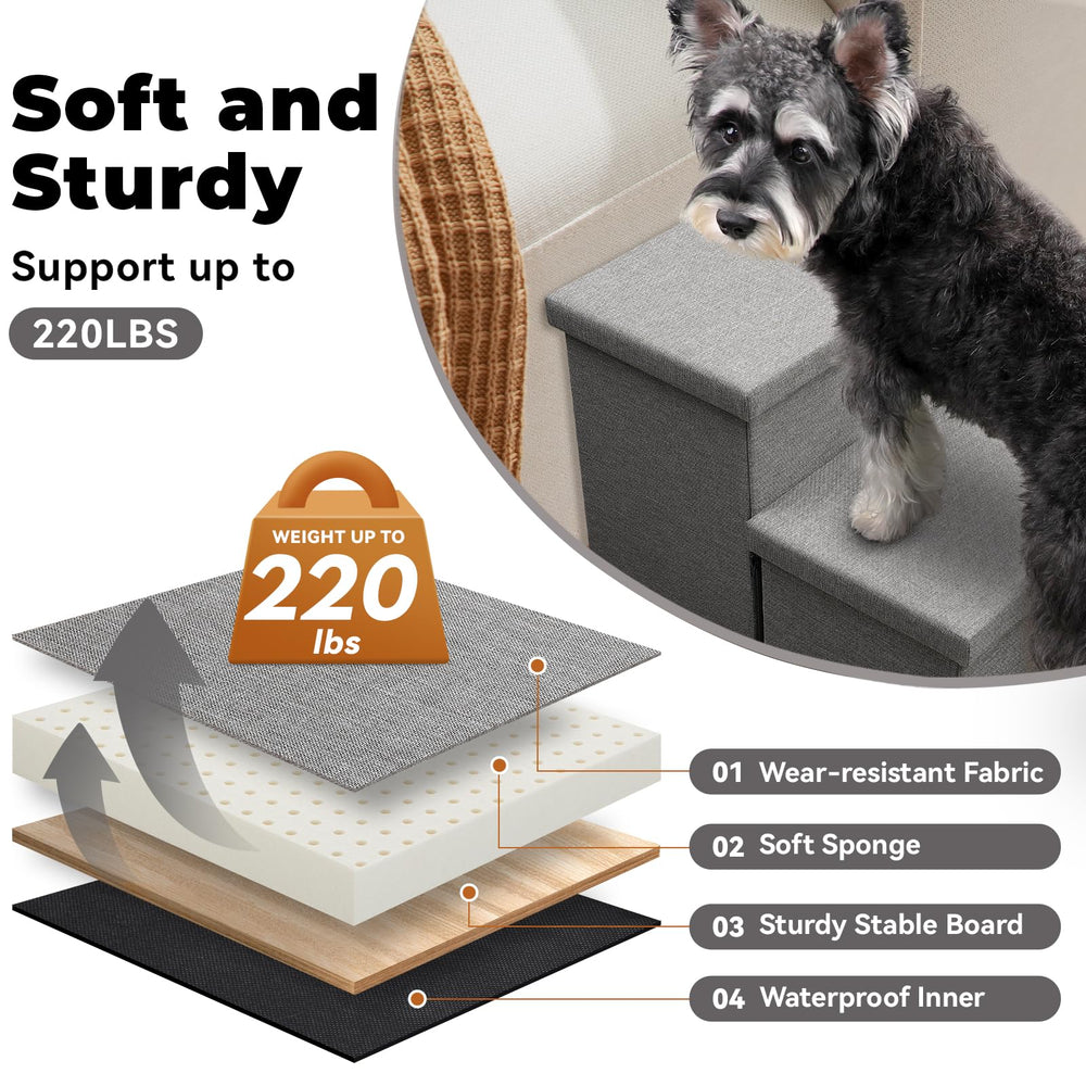 Zerbuger Dog Stairs foldable design for compact storage.