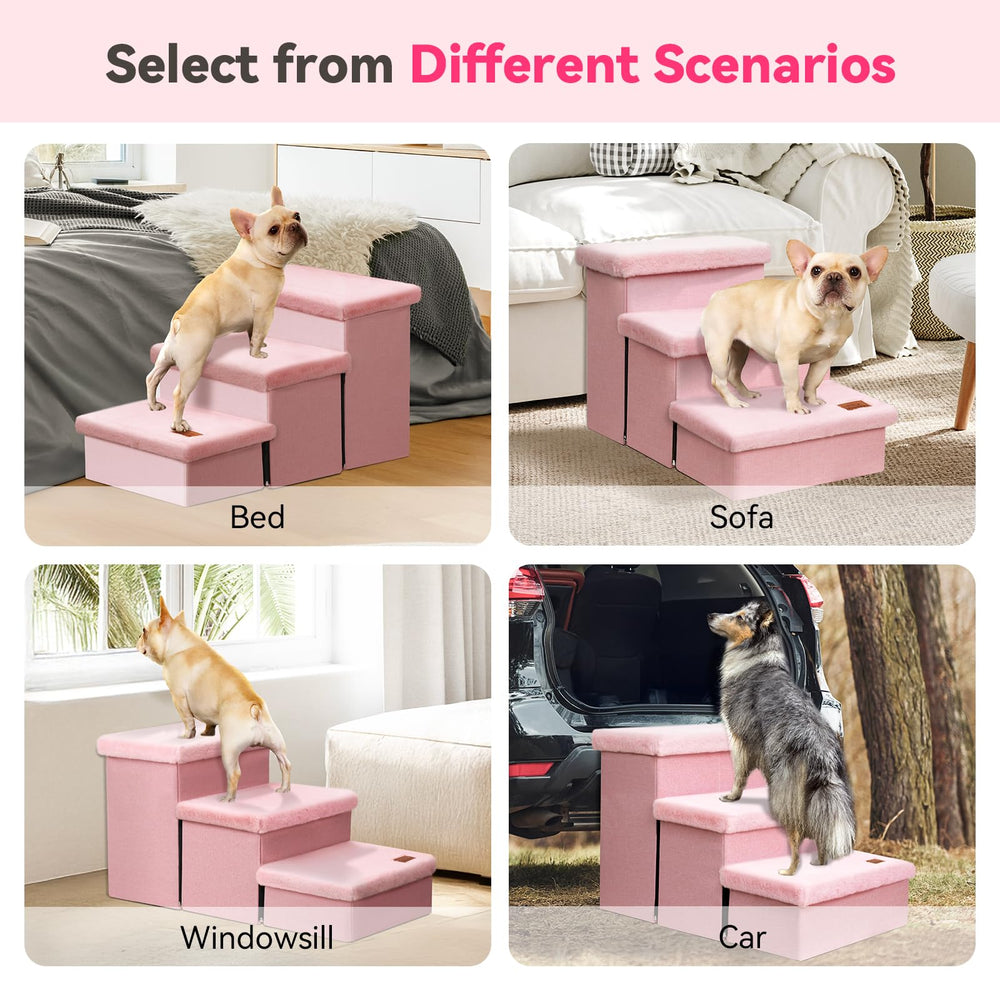 Zerbuger Dog Stairs quick assembly requires no tools or extra parts.