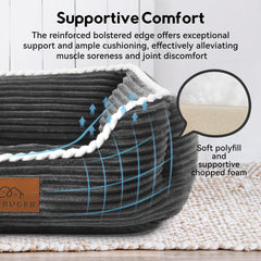 Zerbuger orthopedic dog bed medium foam support close up highlights supportive foam