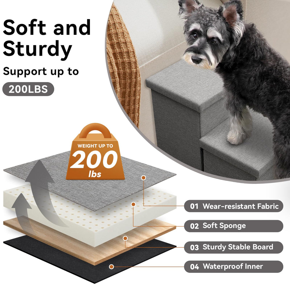 Zerbuger Wider Dog Stairs foam-padded steps cushion paws during climbs