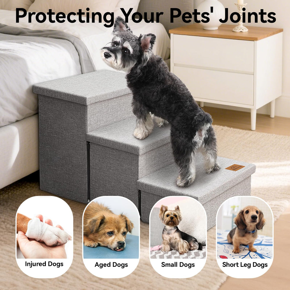Zerbuger Wider Dog Stairs non-slip bottom keeps steps stable on floors