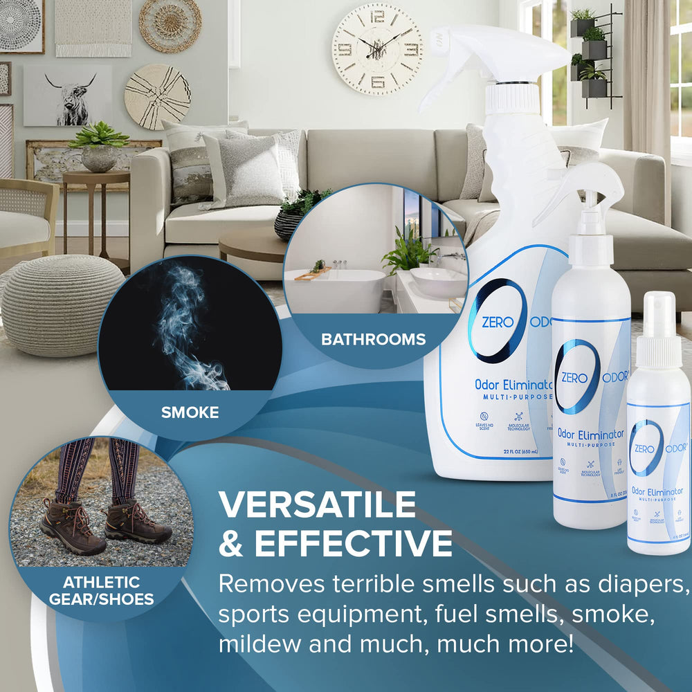 Zero Odor basement odor eliminator improves air feel in storage spaces.