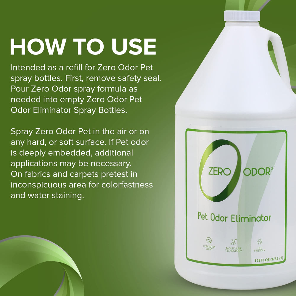 Zero Odor easy to use spray showcases quick, room-wide freshness with simple application.