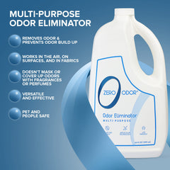 Zero Odor odor neutralizer for bathroom surfaces eliminates bathroom odors.