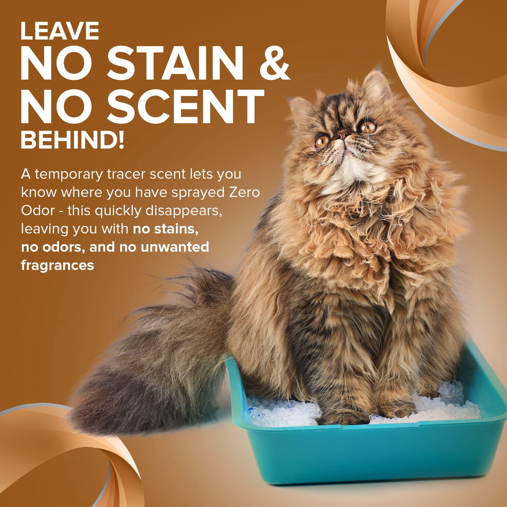 Zero Odor patented technology visual highlighting odor elimination in use.