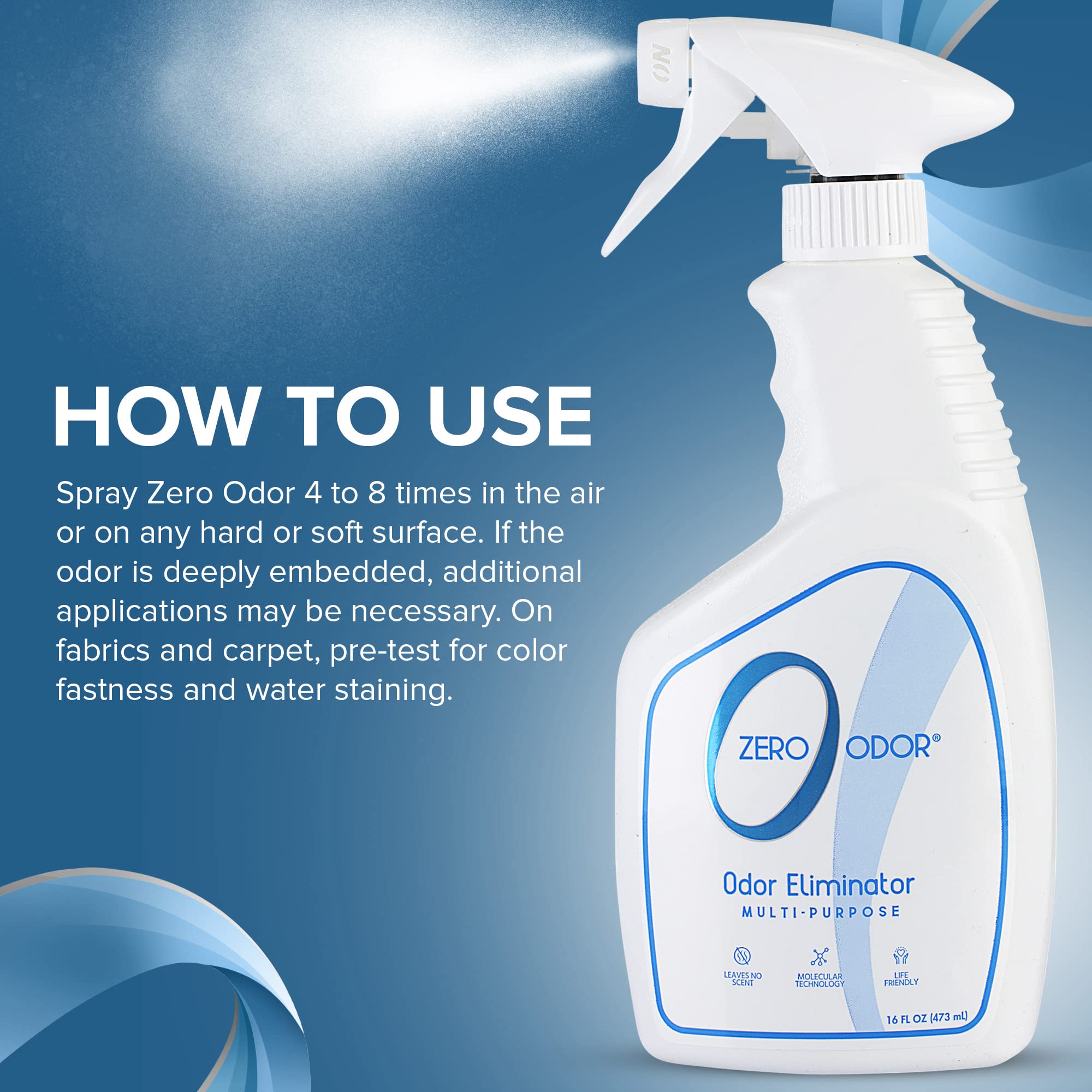 Zero Odor eliminates pet odors, freshening living spaces