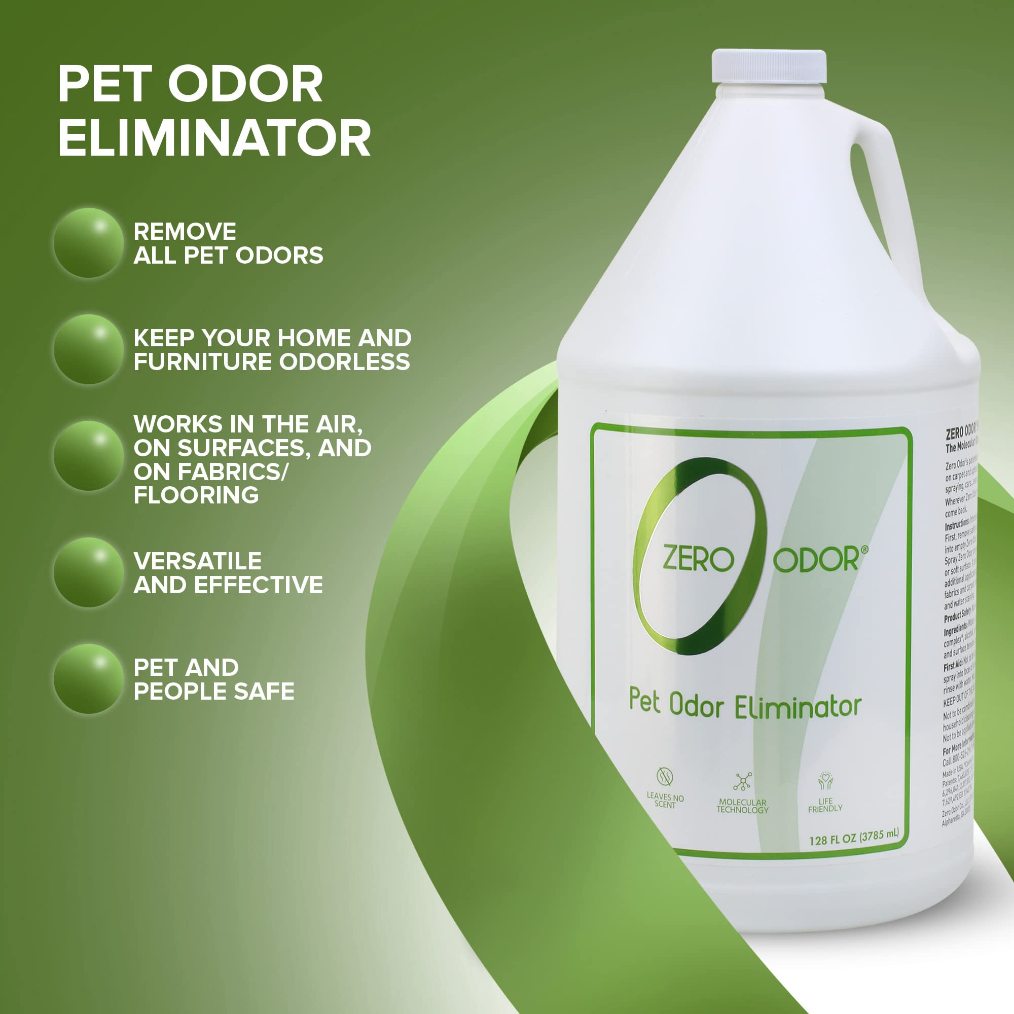 Zero Odor pet odor tracer scent identifies treated areas for targeted removal.