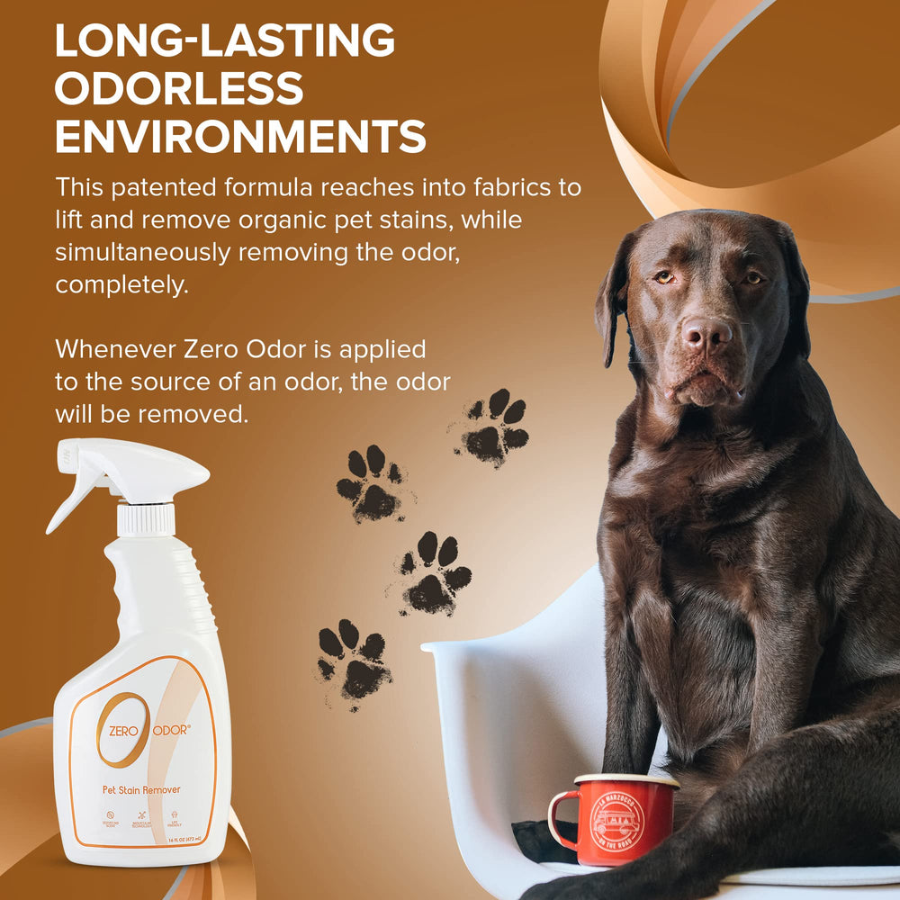 Zero Odor tracer scent spray guides coverage during treatment.