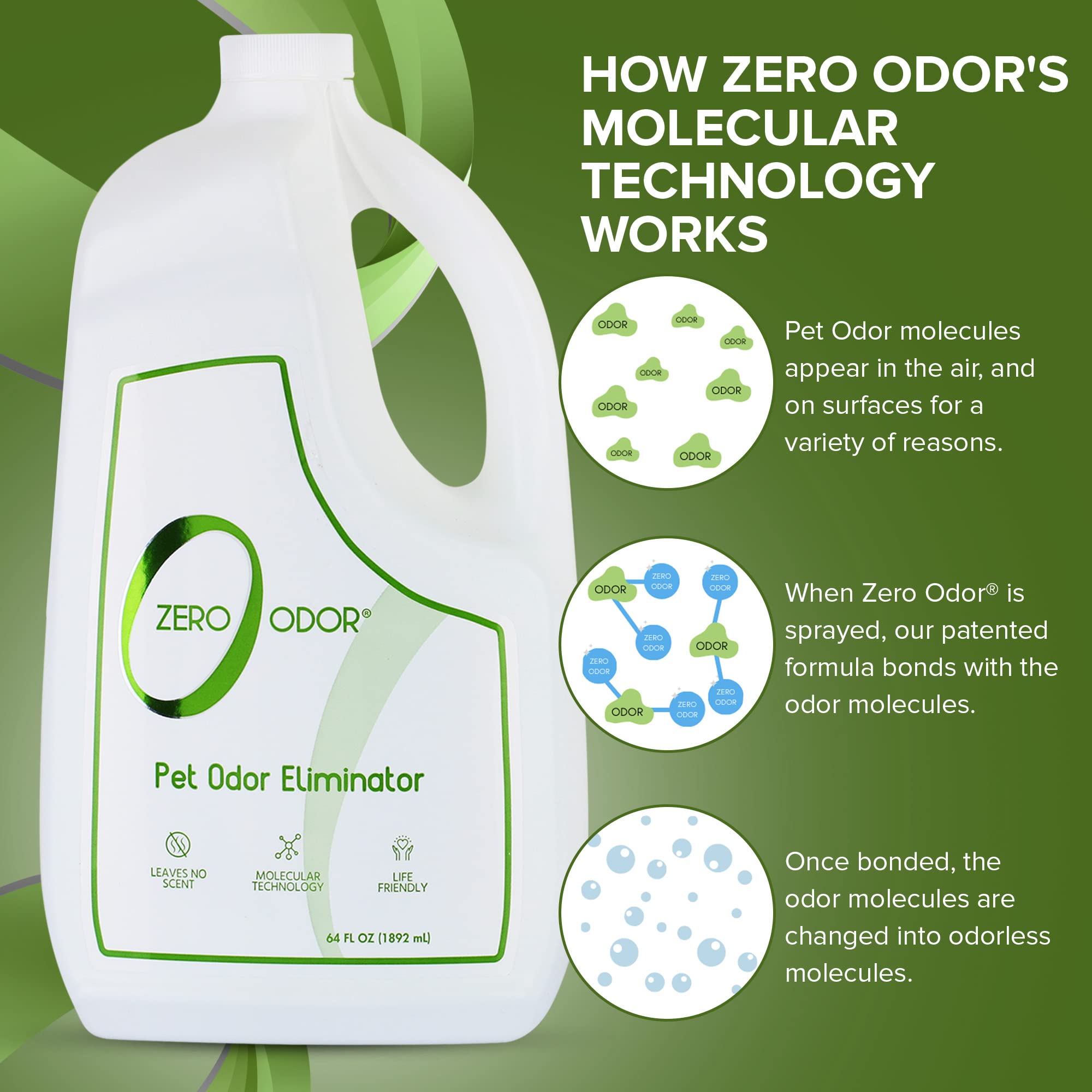 Zero Odor tracer scent application highlights treated areas before dissipating.