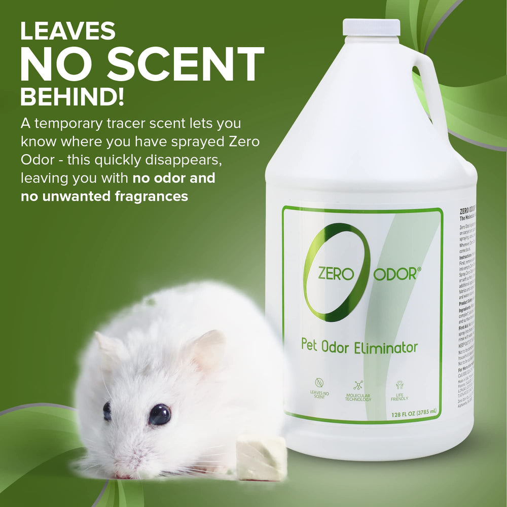 Zero Odor tracer scent dissipates after treatment, leaving a neutral environment.