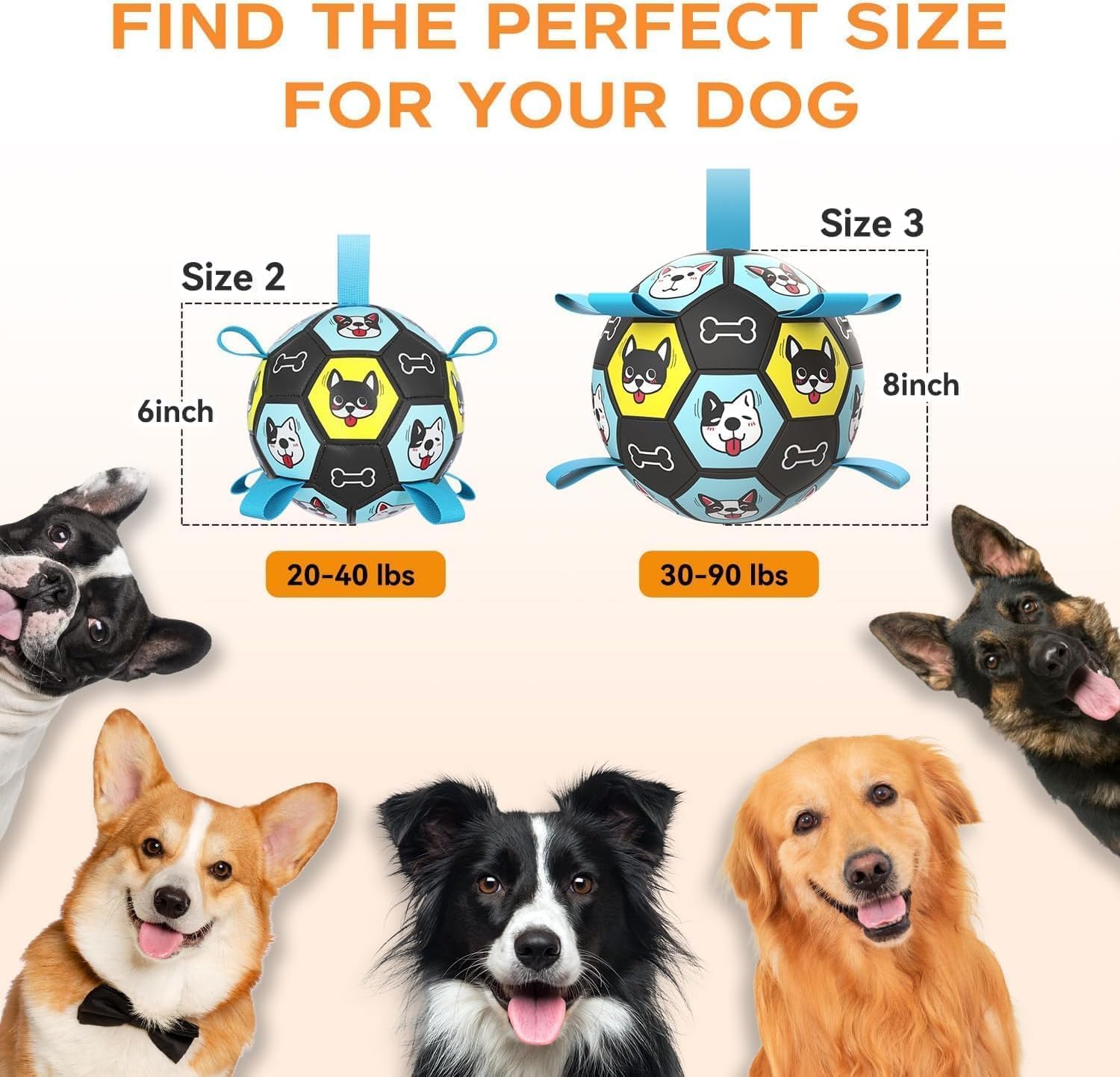 ZestPulse dog ball nylon straps enable easy tossing and retrieval.