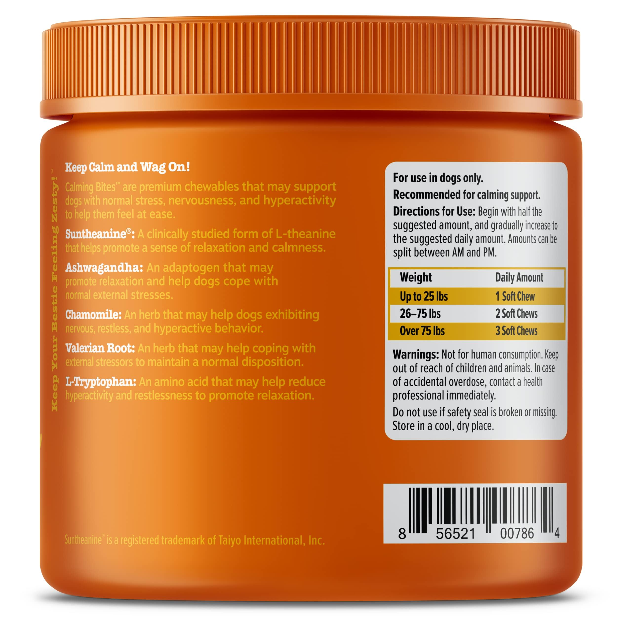 Zesty Paws Calming Chews near fireworks night display for steady nerves.