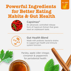 Zesty Paws Chew No Poo Bites soft-chews closeup highlighting texture and flavor