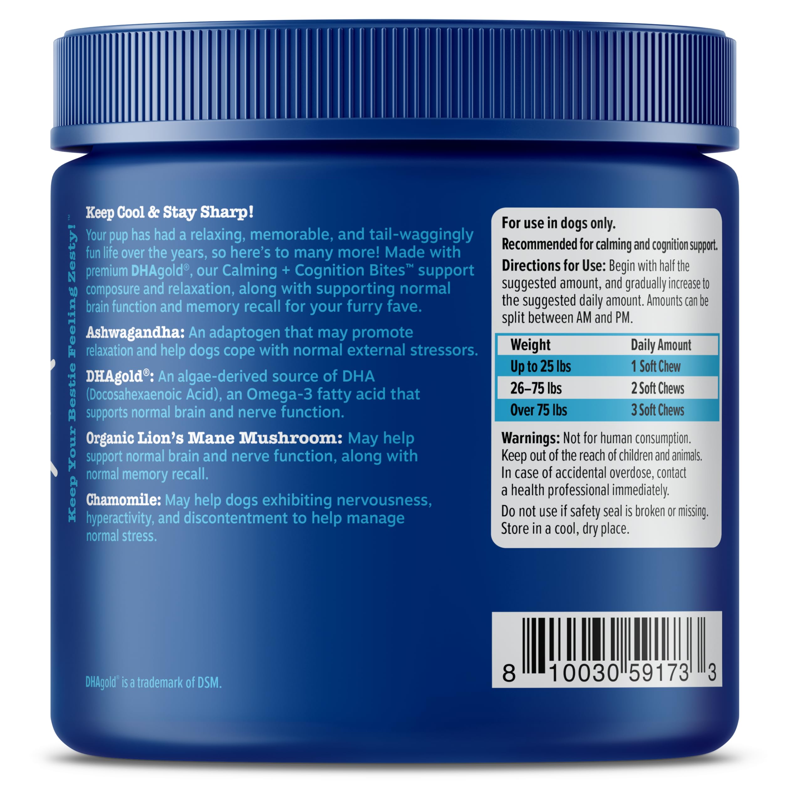 Zesty Paws chicken-flavor chews packaging display indicating palatability.