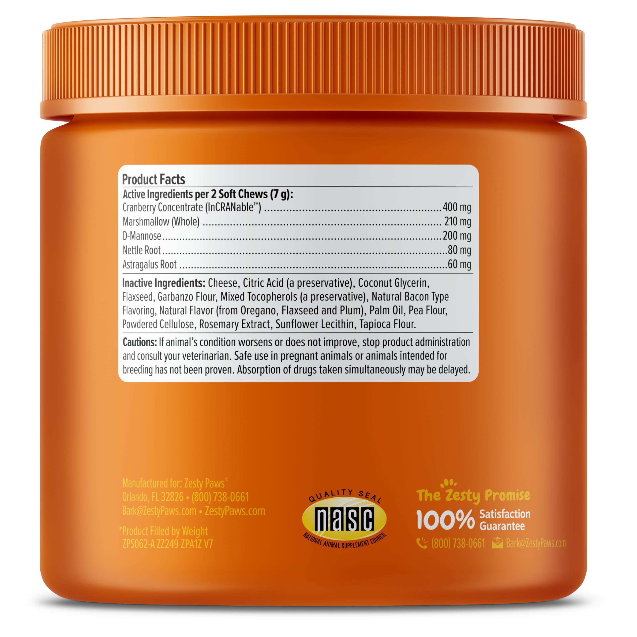 Zesty Paws Cranberry Astragalus root image spotlights immune support potential.