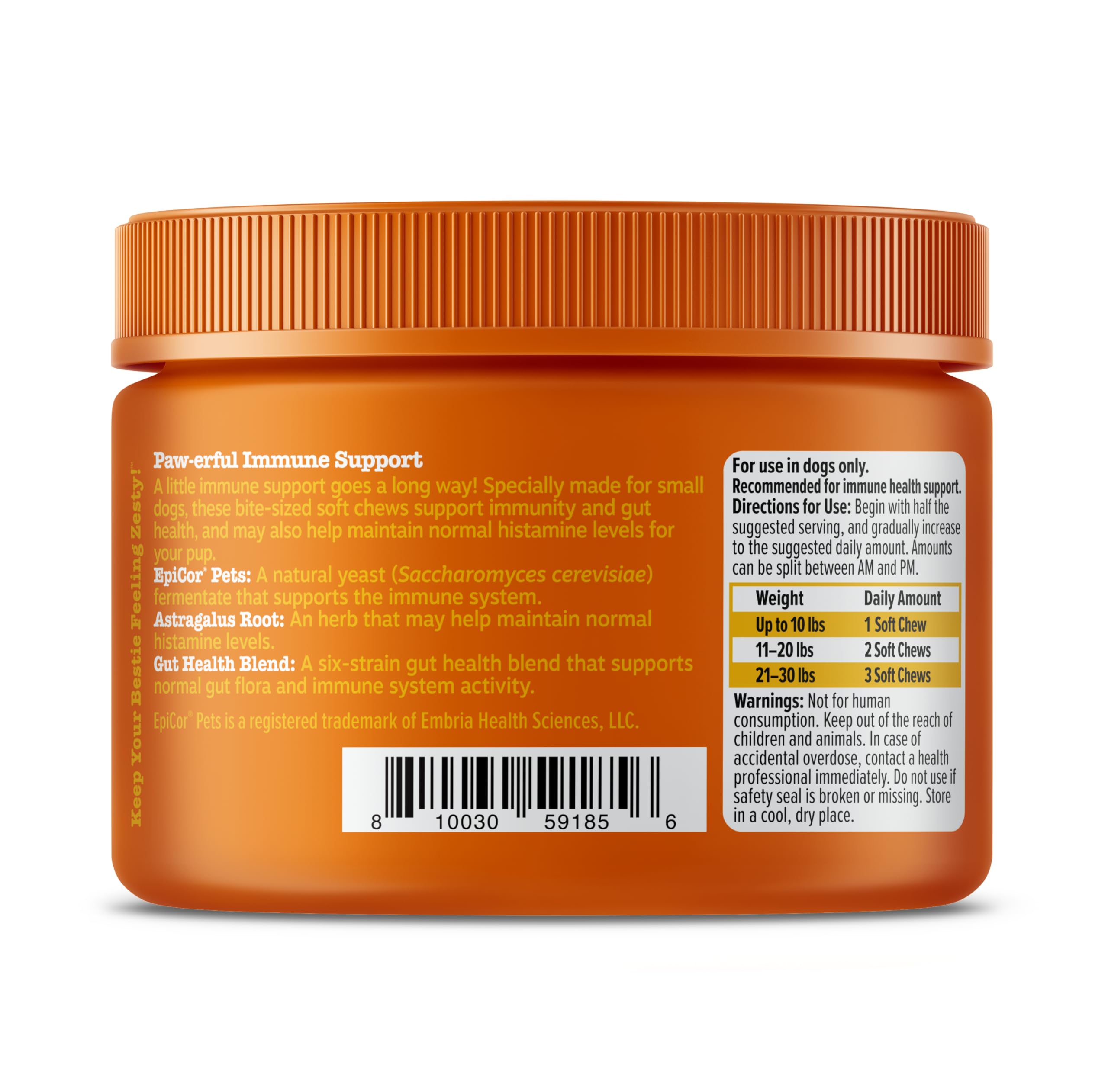 Zesty Paws dog gut health probiotics Lactobacillus acidophilus support digestion