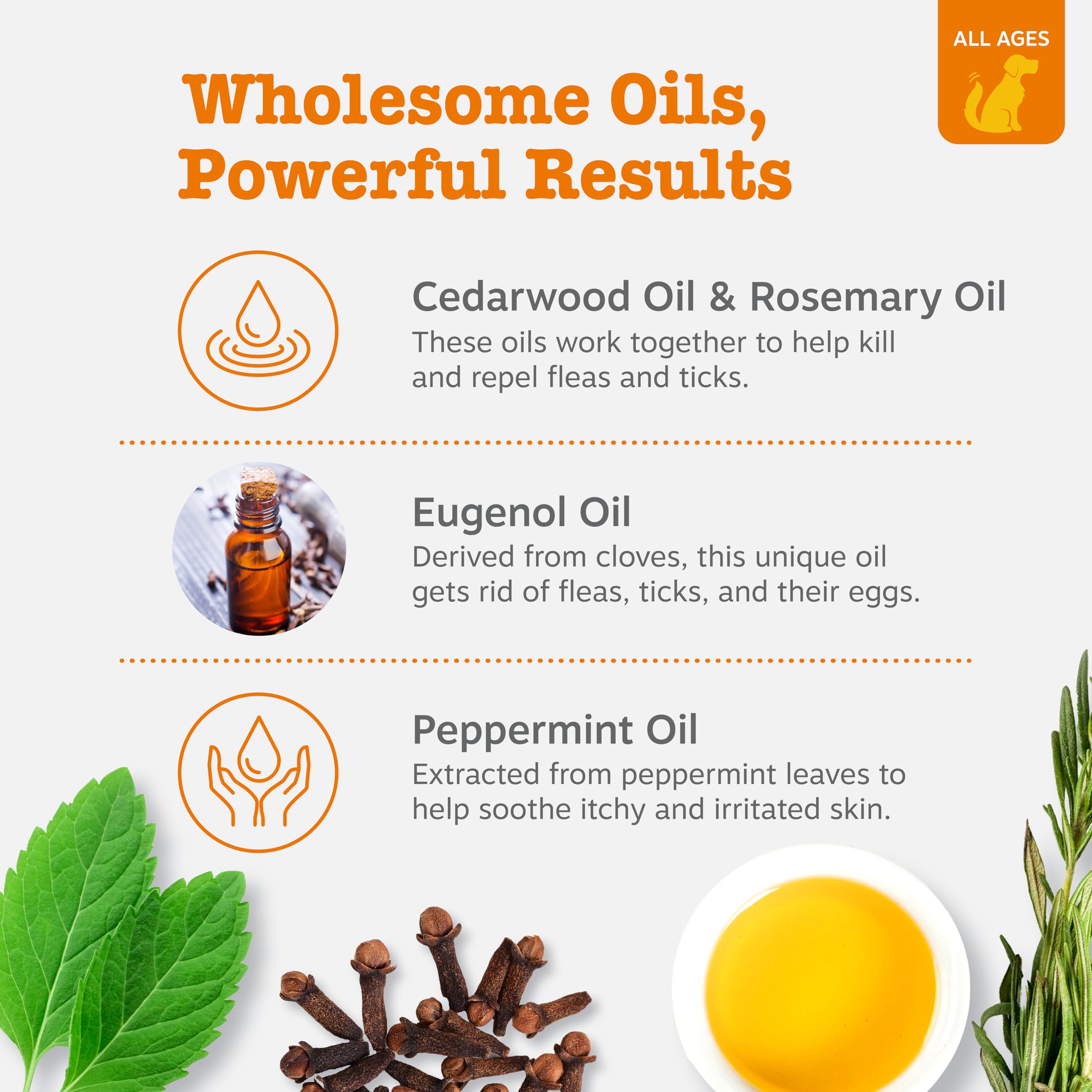 Zesty Paws flea-tick spray in action on dog's coat for outdoor protection