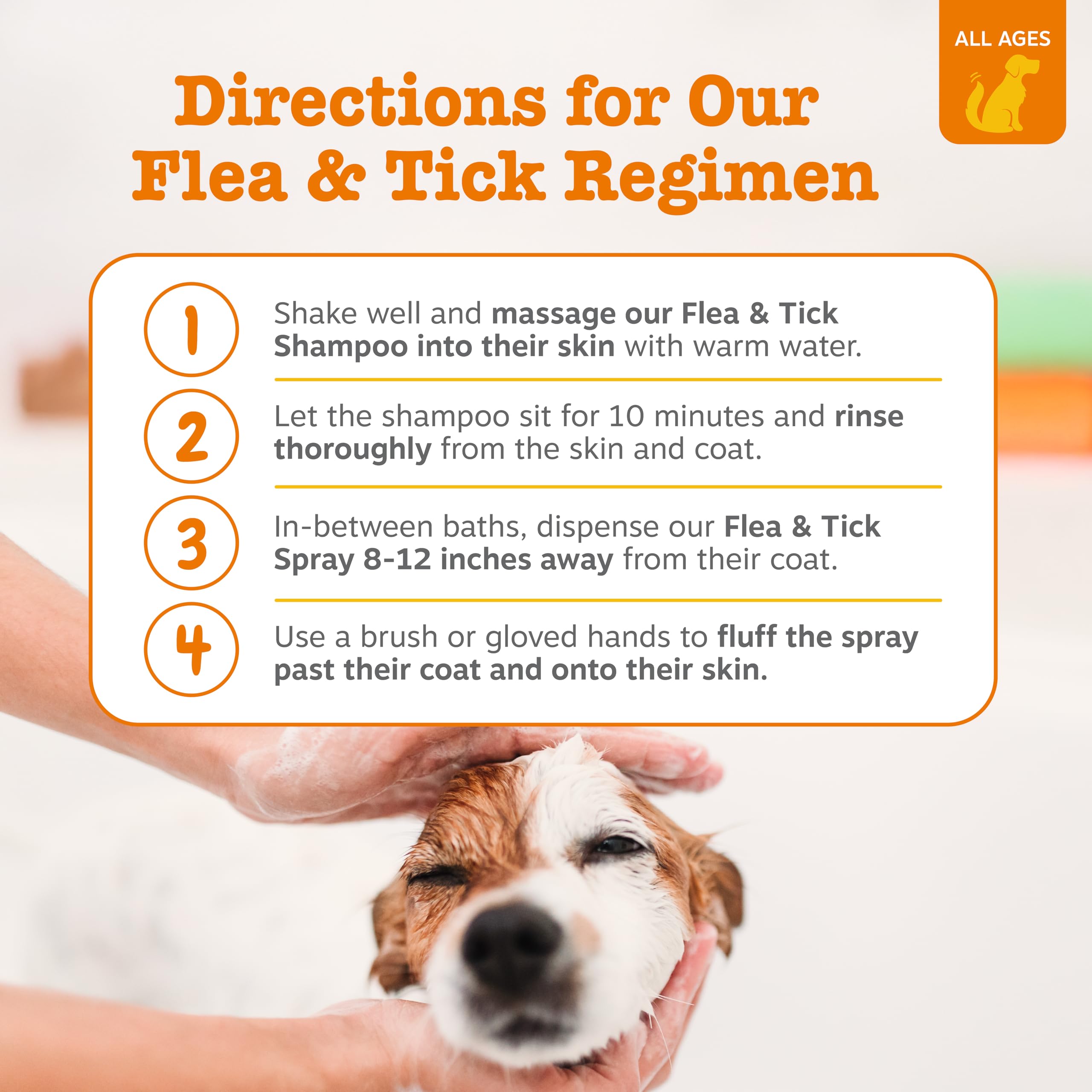 Zesty Paws flea-tick spray beside yard grass for easy home protection