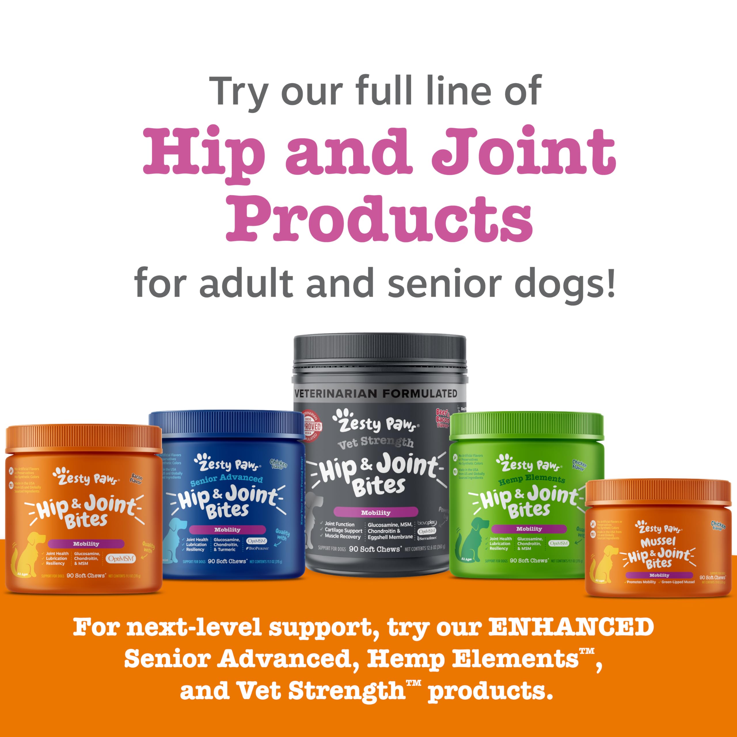 Zesty Paws Duck-chews dog using-chews demonstrates daily wellness routine.