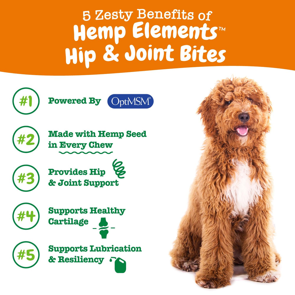 Zesty Paws Mobility Bites soft chews close-up showing chicken flavor.