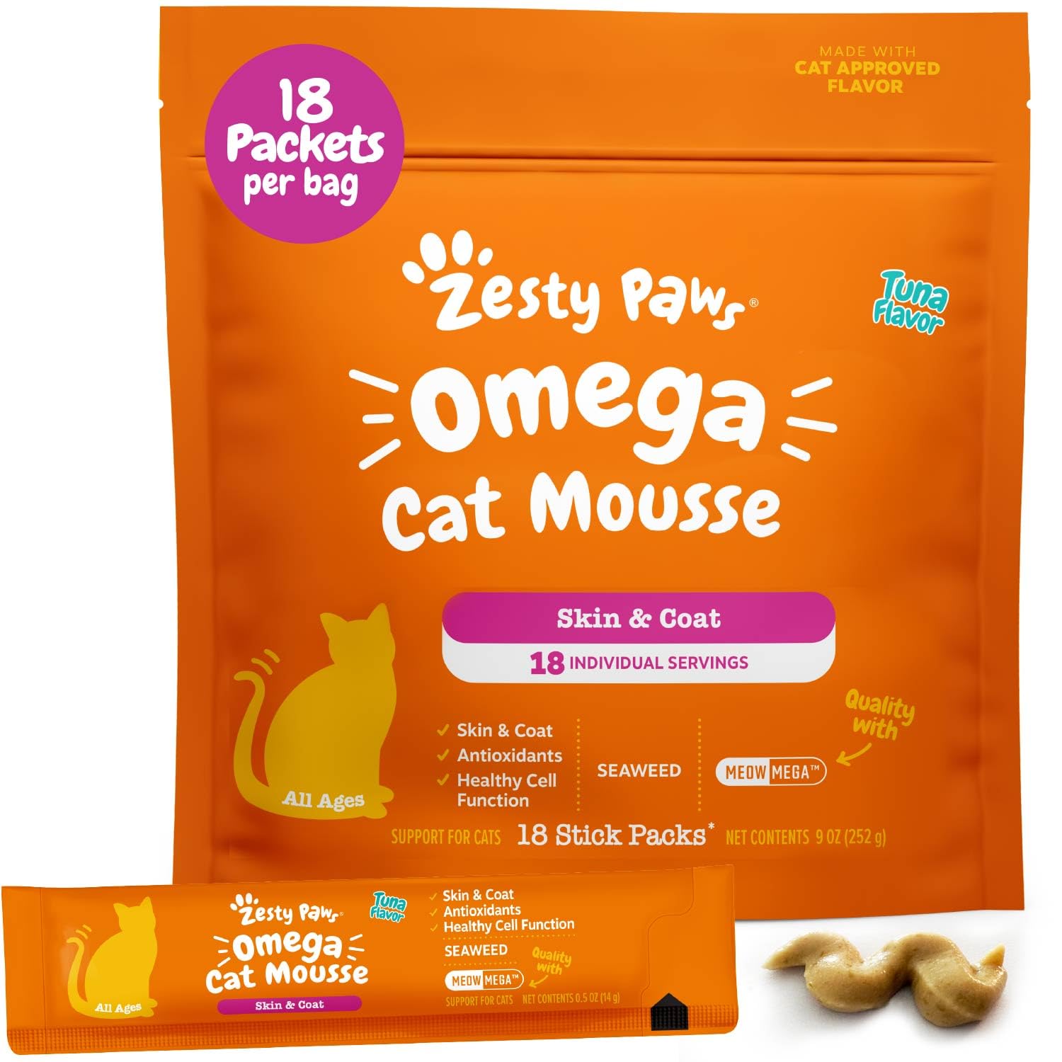Zesty Paws Omega Cat Mousse omega-fatty-acids ingredients list