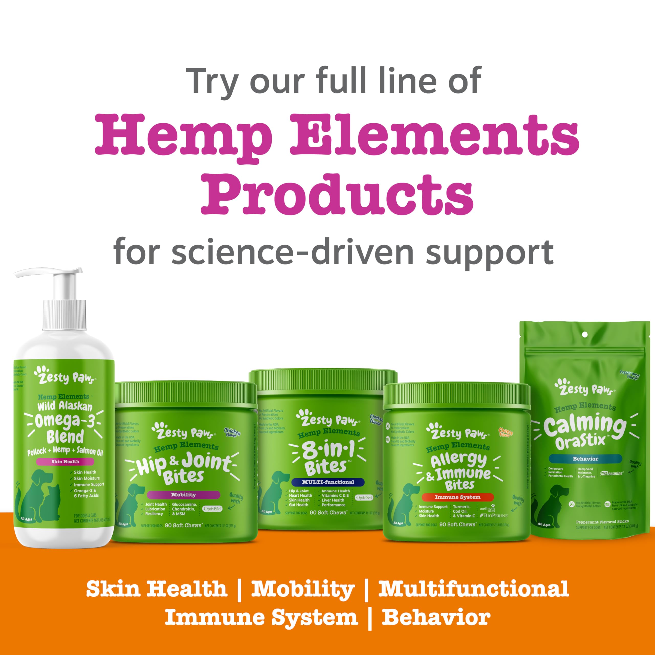 Zesty Paws OraStix Healthy Teeth & Gum Complex with peppermint oil