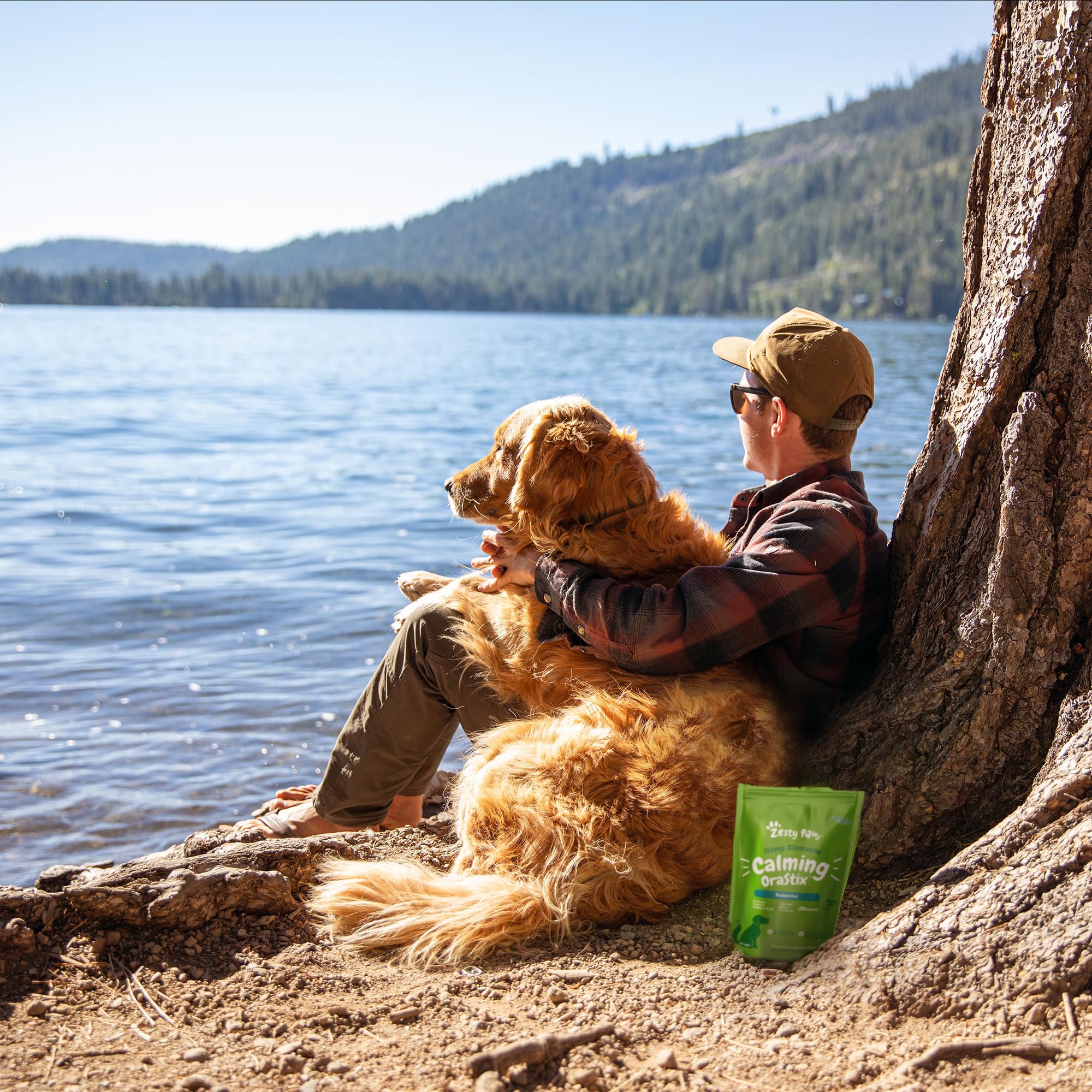 Zesty Paws OraStix hemp seed inclusion visual for pup calm