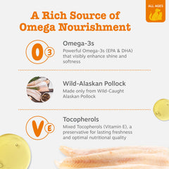 Zesty Paws fish oil as meal topping shows tasty flavor for dogs and cats.