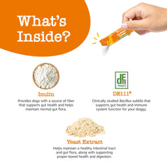 Zesty Paws Probiotics scoop measures the daily probiotic dose for easy feeding.