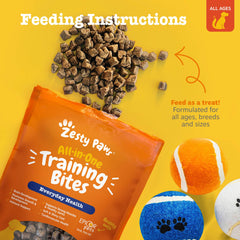 Zesty Paws PB treats with EpiCor Pets ingredient for immune-support potential.