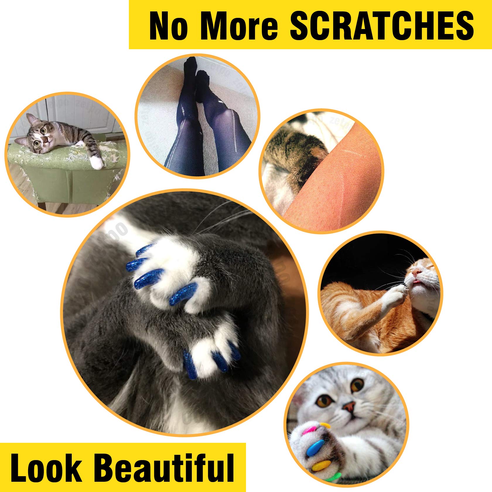 zetpo cat claw caps safe materials note premium vinyl and EU-certified components for safety