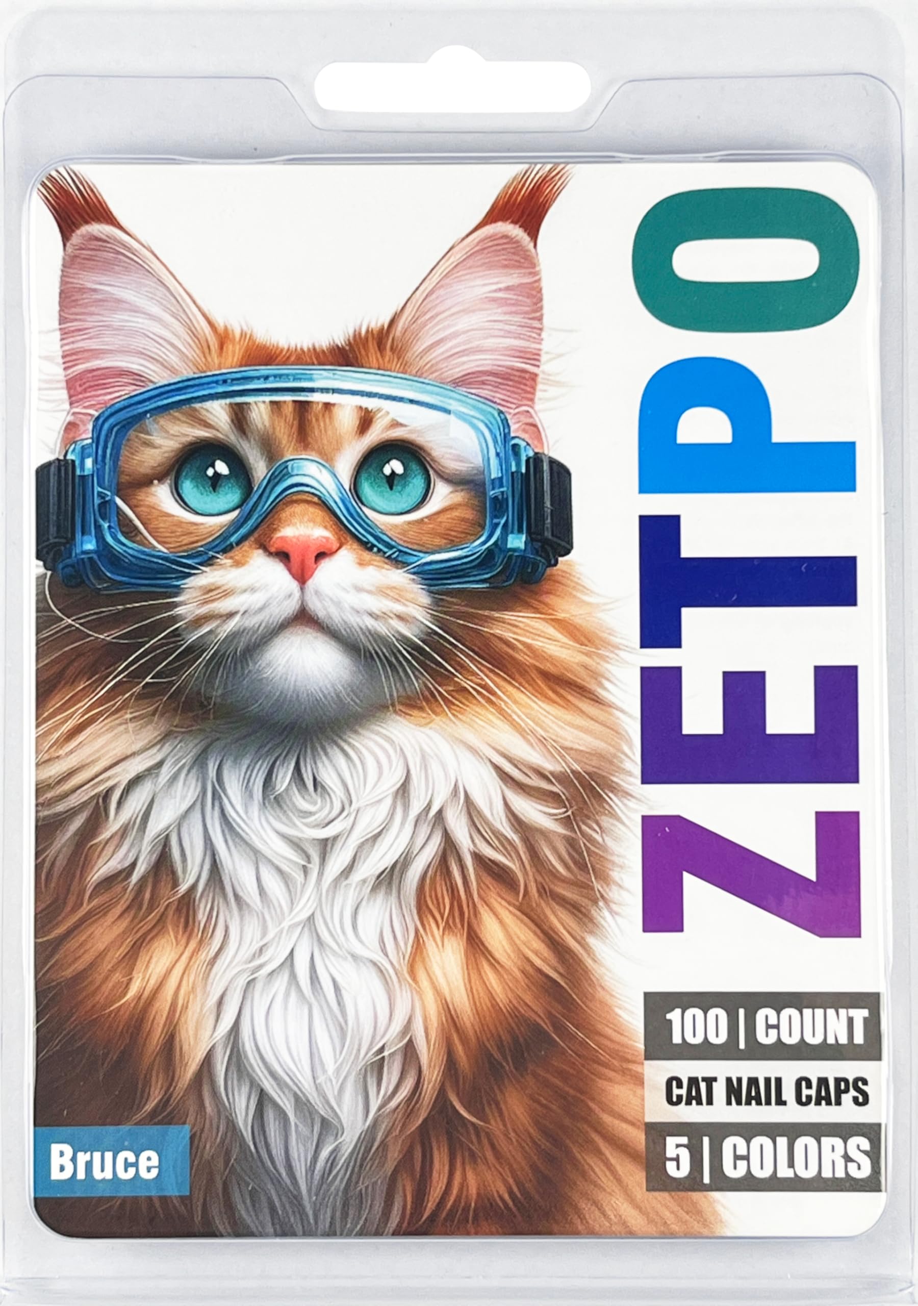 ZETPO cat nail caps color variation displayed for styling options