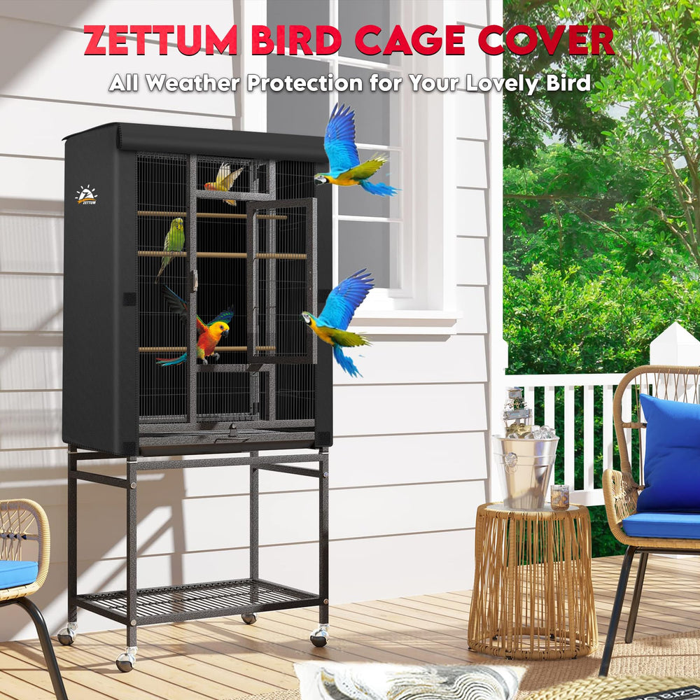 Zettum bird cage cover UV fade-test highlights long-lasting color