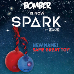 ZEUS Spark Tug Ball blue rope detail—durable chew toy for lively indoor or outdoor play.