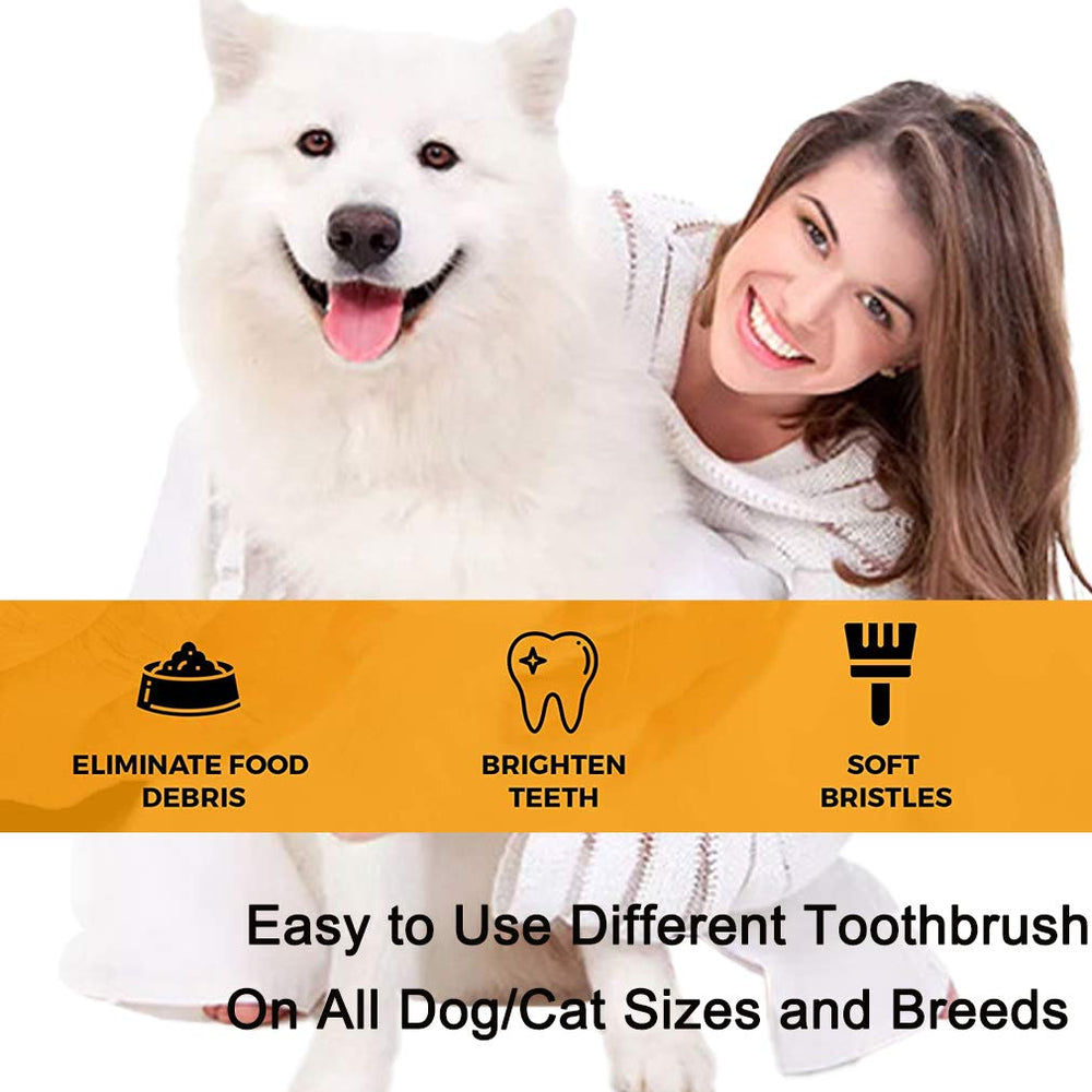 Zeyaa multi-pack dental kit supports versatile brushing for dogs and cats.