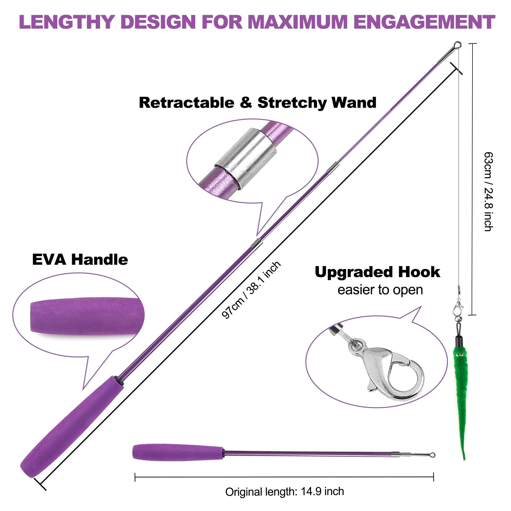 ZeyZoo worm refills: add variety to pouncing games and curiosity-driven hunting.