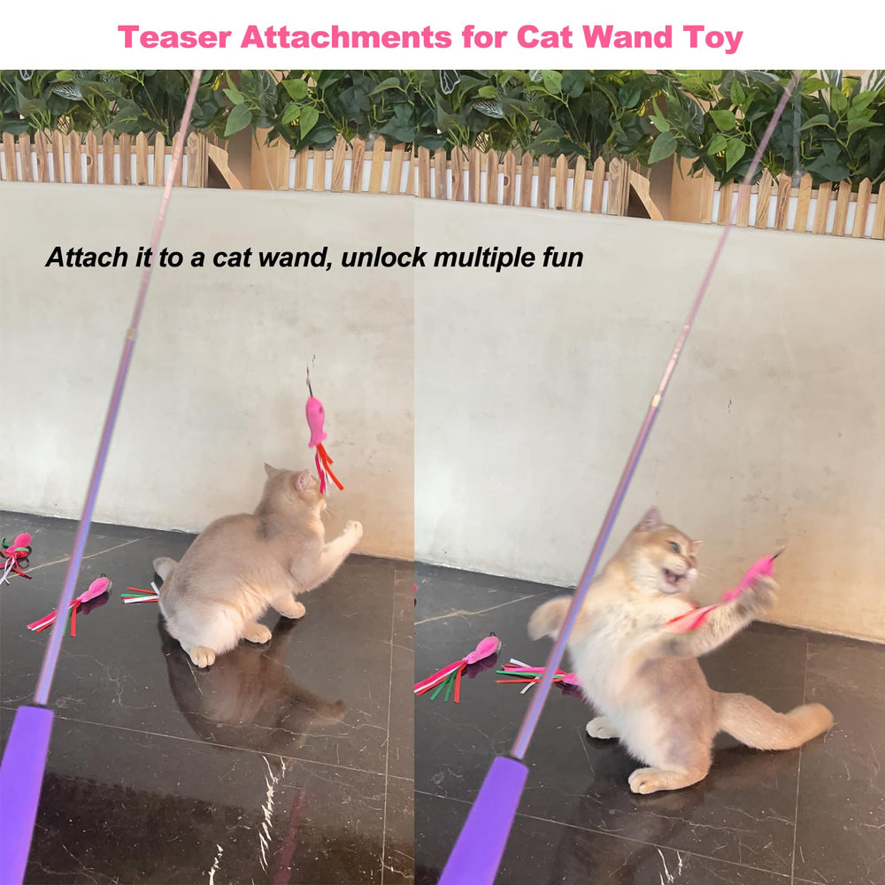 ZeyZoo wand-compatible toy demonstrates interactive play with cat wand