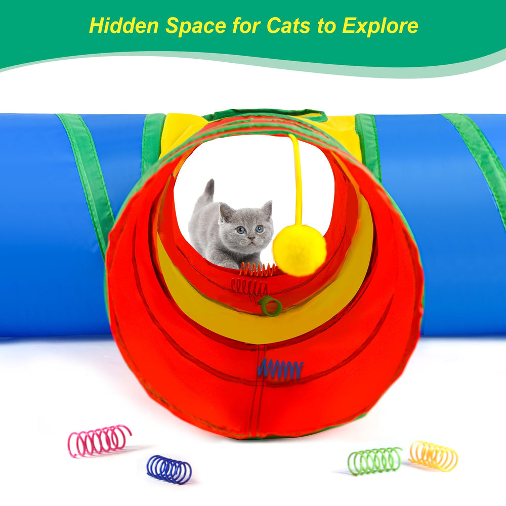 ZeyZoo foldable cat tunnel portable for outdoor fun